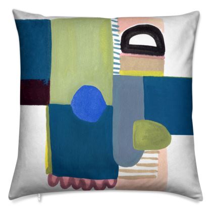 Painted shapes pillow